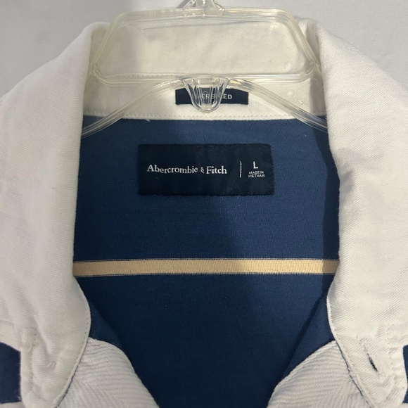 Abercrombie Oversized Blue Polo Shirt - Large - Picture 3 of 3